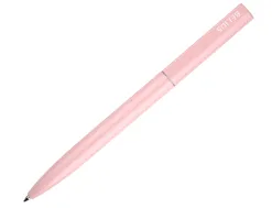 Stylo-bille belius rocket b monochrome sans agrafe encre bleue coloris rose dans coffret cadeau original cylindrique