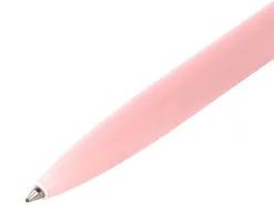 Stylo-bille belius rocket b monochrome sans agrafe encre bleue coloris rose dans coffret cadeau original cylindrique