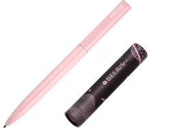 Stylo-bille belius rocket b monochrome sans agrafe encre bleue coloris rose dans coffret cadeau original cylindrique