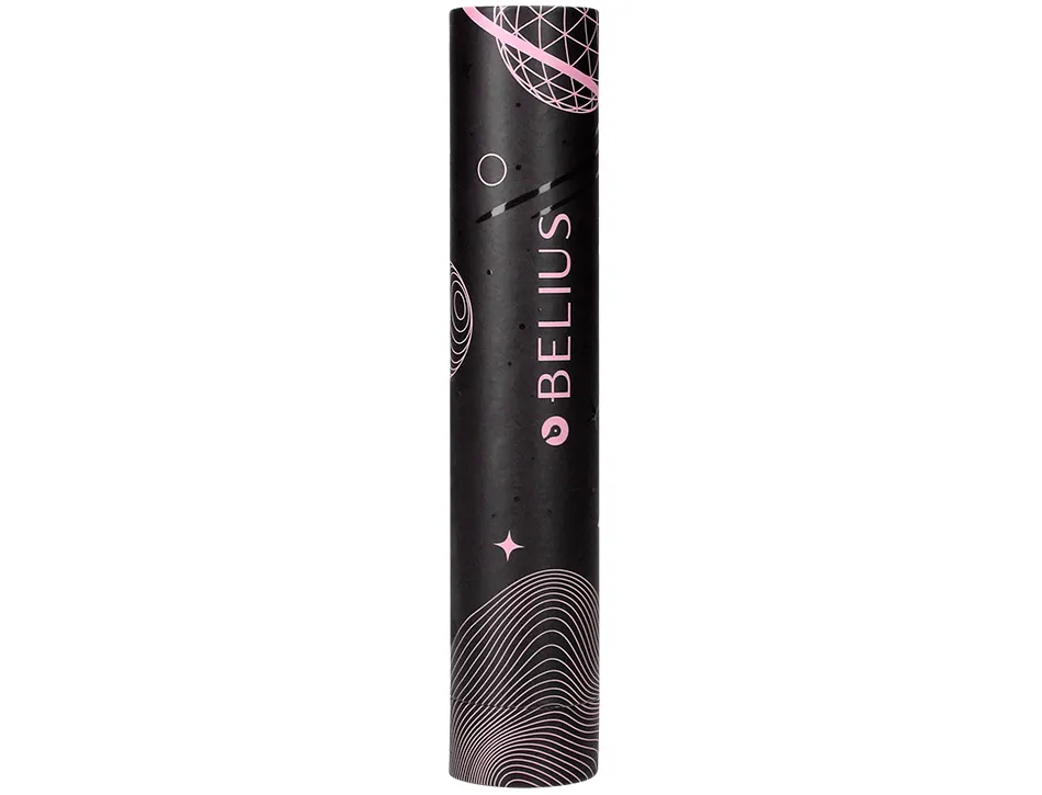 Stylo-bille belius rocket b monochrome sans agrafe encre bleue coloris rose dans coffret cadeau original cylindrique