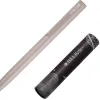 Stylo-bille belius rocket b monochrome sans agrafe encre bleue coloris gris dans coffret cadeau original cylindrique