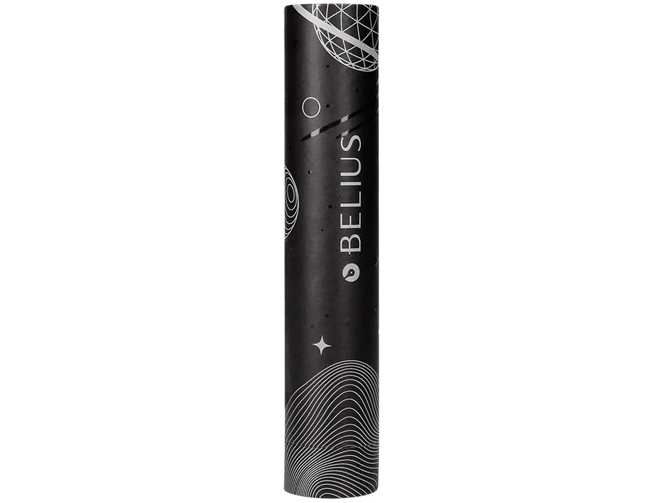 Stylo-bille belius rocket b monochrome sans agrafe encre bleue coloris gris dans coffret cadeau original cylindrique