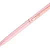 Stylo-bille belius rose aluminium details et attributs or rose encre bleue coloris rose dans coffret cadeau