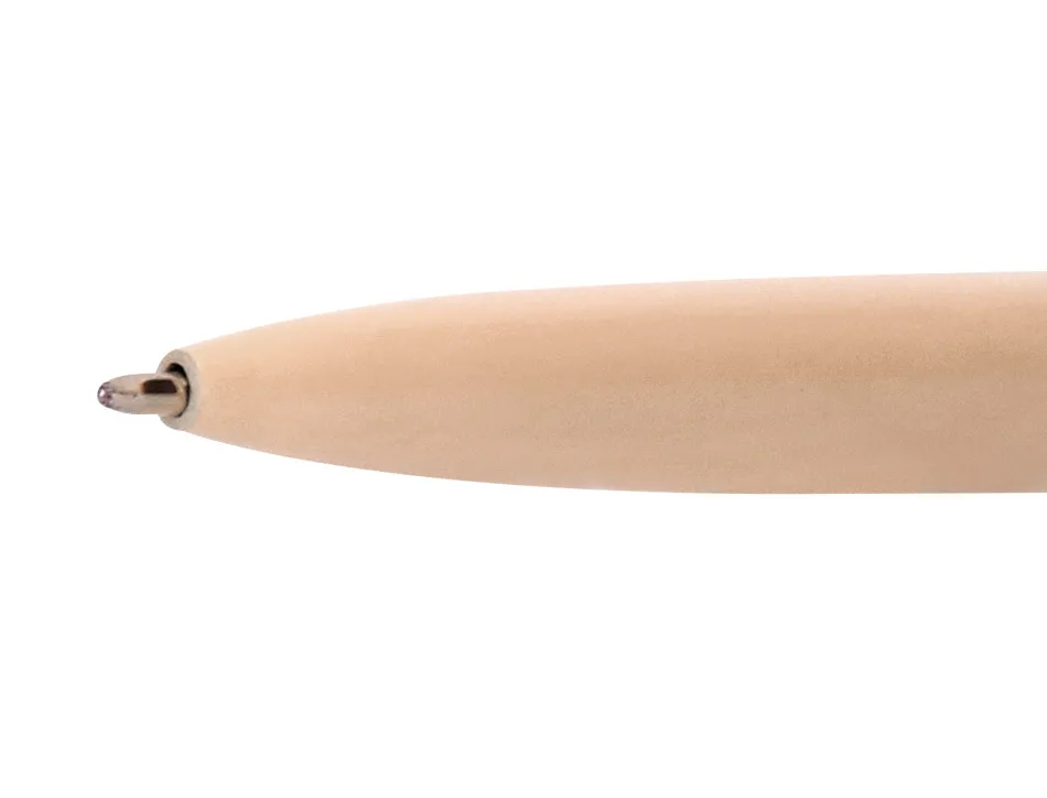 Stylo-bille belius rose corps aluminium encre bleue coloris beige claire or rose boite design