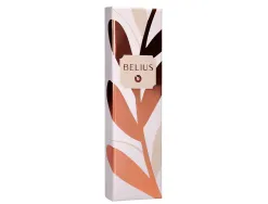 Stylo-bille belius rose corps aluminium encre bleue coloris beige claire or rose boite design