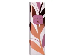 Stylo-bille belius rose corps aluminium encre bleue coloris bordeaux or rose boite design