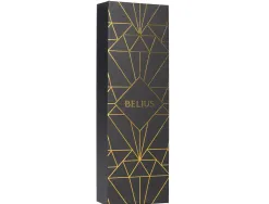 Stylo-bille belius soiree aluminium details et attributs or encre bleue coloris noir dans coffret cadeau