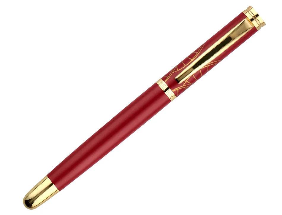 Stylo-bille belius soiree aluminium details et attributs or encre bleue coloris bordeaux dans coffret cadeau