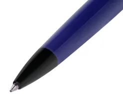 Stylo-bille belius turbo aluminium texture pointillee attributs noir encre bleue coloris bleu dans coffret cadeau
