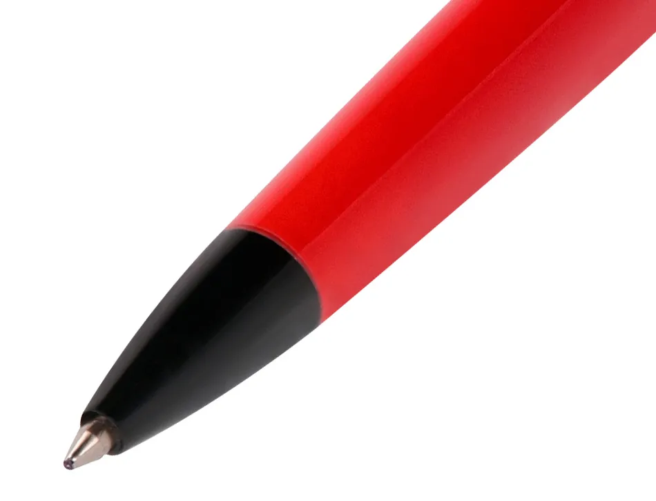 Stylo-bille belius turbo aluminium texture pointillee attributs noir encre bleue coloris rouge dans coffret cadeau