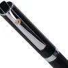 Stylo-bille belius turbo aluminium texture pointillee attributs argent encre bleue coloris noir dans coffret cadeau