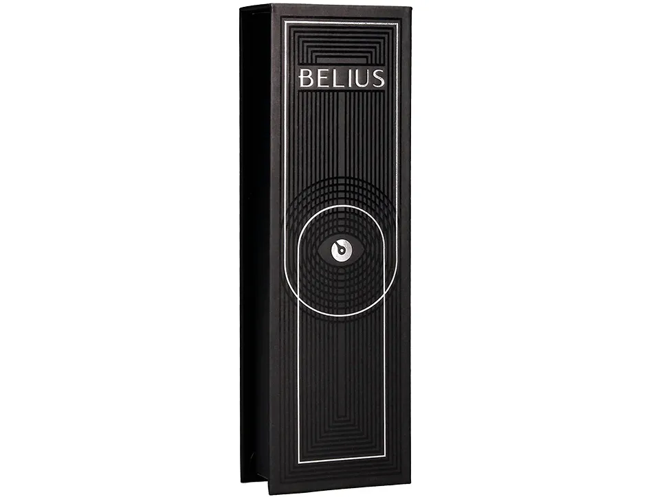 Stylo-bille belius turbo aluminium texture pointillee attributs argent encre bleue coloris noir dans coffret cadeau