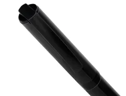 Stylo-bille belius turbo monochrome aluminium texture pointillee encre bleue coloris noir dans coffret cadeau