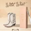 Stylo-bille belius wild west aluminium encre bleue attributs dores coloris creme coffret design