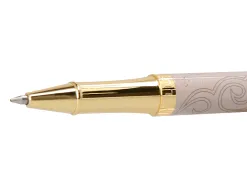 Stylo-bille belius wild west aluminium encre noire attributs dores coloris beige coffret design