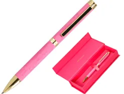 Stylo-bille belius wild west aluminium encre bleue coloris rose dore boite design