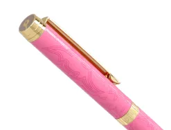 Stylo-bille belius wild west aluminium encre bleue coloris rose dore boite design