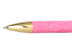 Stylo-bille belius wild west aluminium encre bleue coloris rose dore boite design