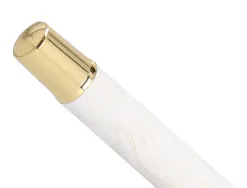 Stylo-bille belius wild west aluminium encre noire attributs dores coloris creme coffret design