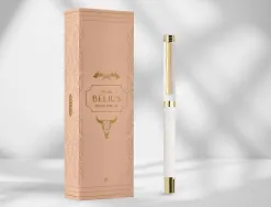 Stylo-bille belius wild west aluminium encre noire attributs dores coloris creme coffret design