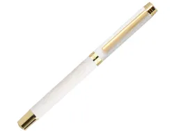 Stylo-bille belius wild west aluminium encre noire attributs dores coloris creme coffret design