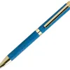 Stylo-bille belius wild west aluminium encre bleue coloris bleu marine dore boite design