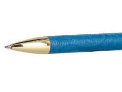 Stylo-bille belius wild west aluminium encre bleue coloris bleu marine dore boite design