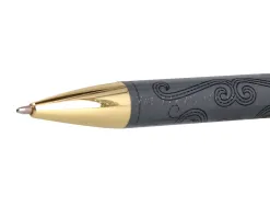 Stylo-bille belius wild west aluminium encre bleue coloris noir dore boite design