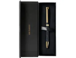 Stylo-bille belius wild west aluminium encre bleue coloris noir dore boite design