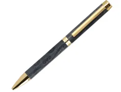 Stylo-bille belius wild west aluminium encre bleue coloris noir dore boite design