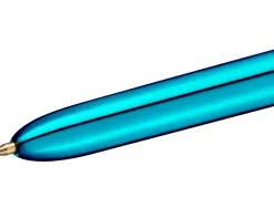 Stylo-bille bic 4 colours shine bleu pointe moyenne couleur classique
