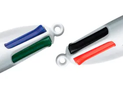 Stylo-bille bic 4 colours shine bleu pointe moyenne couleur classique