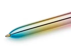 Stylo-bille bic 4 couleurs retractables irise pointe moyenne 1,0mm