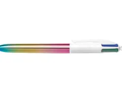 Stylo-bille bic 4 couleurs retractables irise pointe moyenne 1,0mm