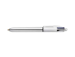 Stylo-bille bic 4 couleurs pointe moyenne encre classiquerétractable rechargeable 4 couleurs shine