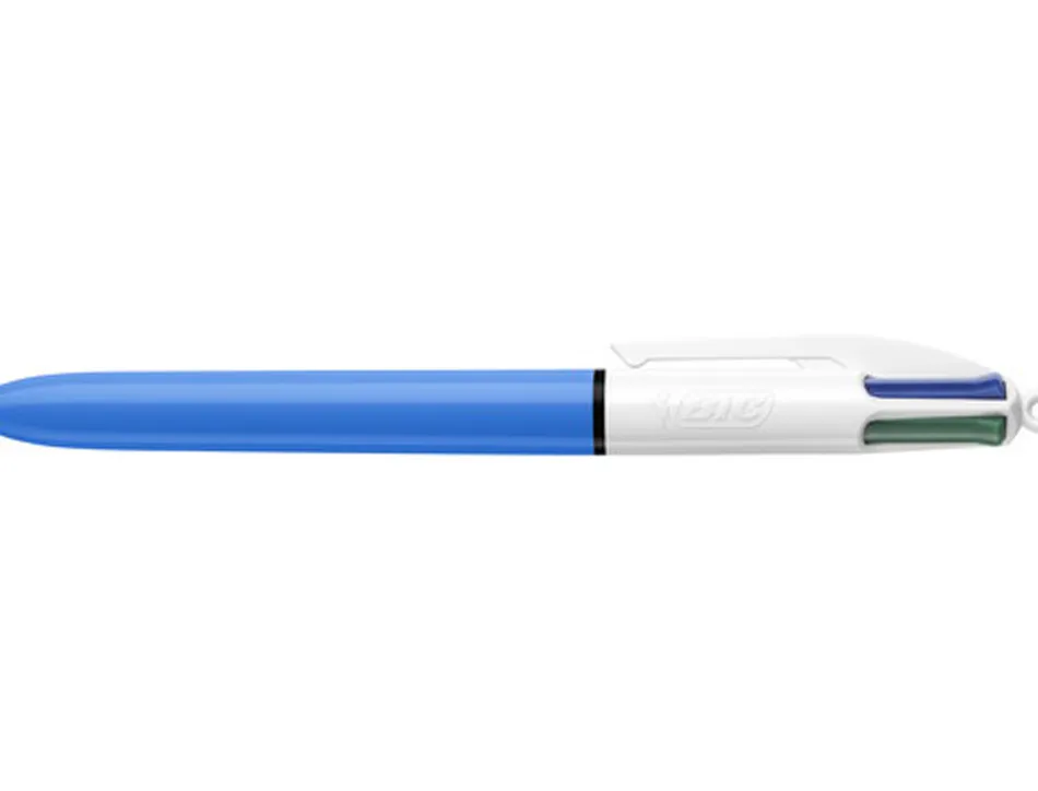 Stylo-bille bic 4 couleurs retractable rechargeable pointe moyenne encre classique couleurs standard