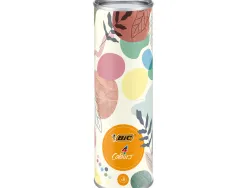 Stylo-bille bic 4 couleurs mineral tones pointe moyenne 1mm retractable coloris assortis boite 8 unites