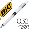 Stylo-bille bic 4 couleurs 3+1hb pointe moyenne 1mm bleu noir rouge rechargeable grip porte-mine et 2 mines hb 0.7mm