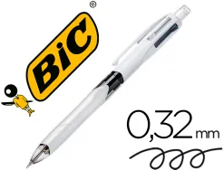 Stylo-bille bic 4 couleurs 3+1hb pointe moyenne 1mm bleu noir rouge rechargeable grip porte-mine et 2 mines hb 0.7mm