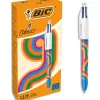 Stylo-bille bic 4 couleurs lineblue encre classique retractable pointe moyenne 1,0mm