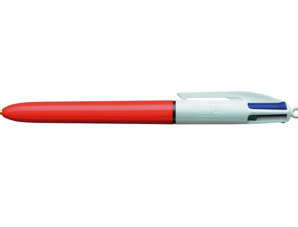 Stylo-bille bic 4 couleurs pointe fine encre classique rétractable rechargeable 4 couleurs standard