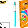 Stylo-bille bic 4 couleurs pointe moyenne encre classiquerétractable rechargeable 4 couleurs fashion