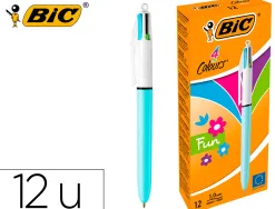Stylo-bille bic 4 couleurs pointe moyenne encre classiquerétractable rechargeable 4 couleurs fashion