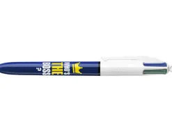 Stylo-bille bic 4 couleurs classiques pointe moyenne 1mm retractable rechargeable decor message humoristique