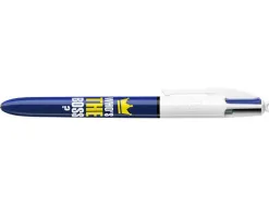 Stylo-bille bic 4 couleurs classiques pointe moyenne 1mm retractable rechargeable decor message humoristique