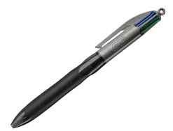 Stylo-bille bic 4 couleurs grip pro pointe moyenne encre classique rétractable rechargeable 4 couleurs standard
