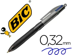 Stylo-bille bic 4 couleurs grip pro pointe moyenne encre classique rétractable rechargeable 4 couleurs standard