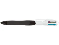 Stylo-bille bic 4 couleurs grip pro pointe moyenne encre classique rétractable rechargeable 4 couleurs standard