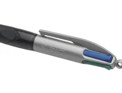 Stylo-bille bic 4 couleurs grip pro pointe moyenne encre classique rétractable rechargeable 4 couleurs standard