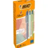 Stylo-bille bic 4 couleurs mineral tones pointe moyenne 1mm retractable coloris assortis